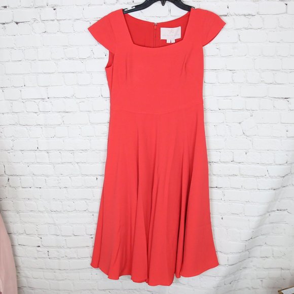 Gal Meets Glam Short Sleeve Fit & Flare Dress 4 - Picture 3 of 9